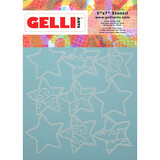Gelli Arts Holiday Stars 5.25x7.25 Inch Stencil by Giovanna Zara (GELHSS5)