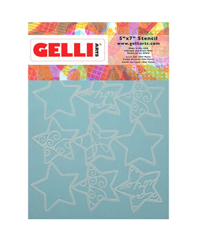 Gelli Arts Holiday Stars 5.25x7.25 Inch Stencil by Giovanna Zara (GELHSS5)