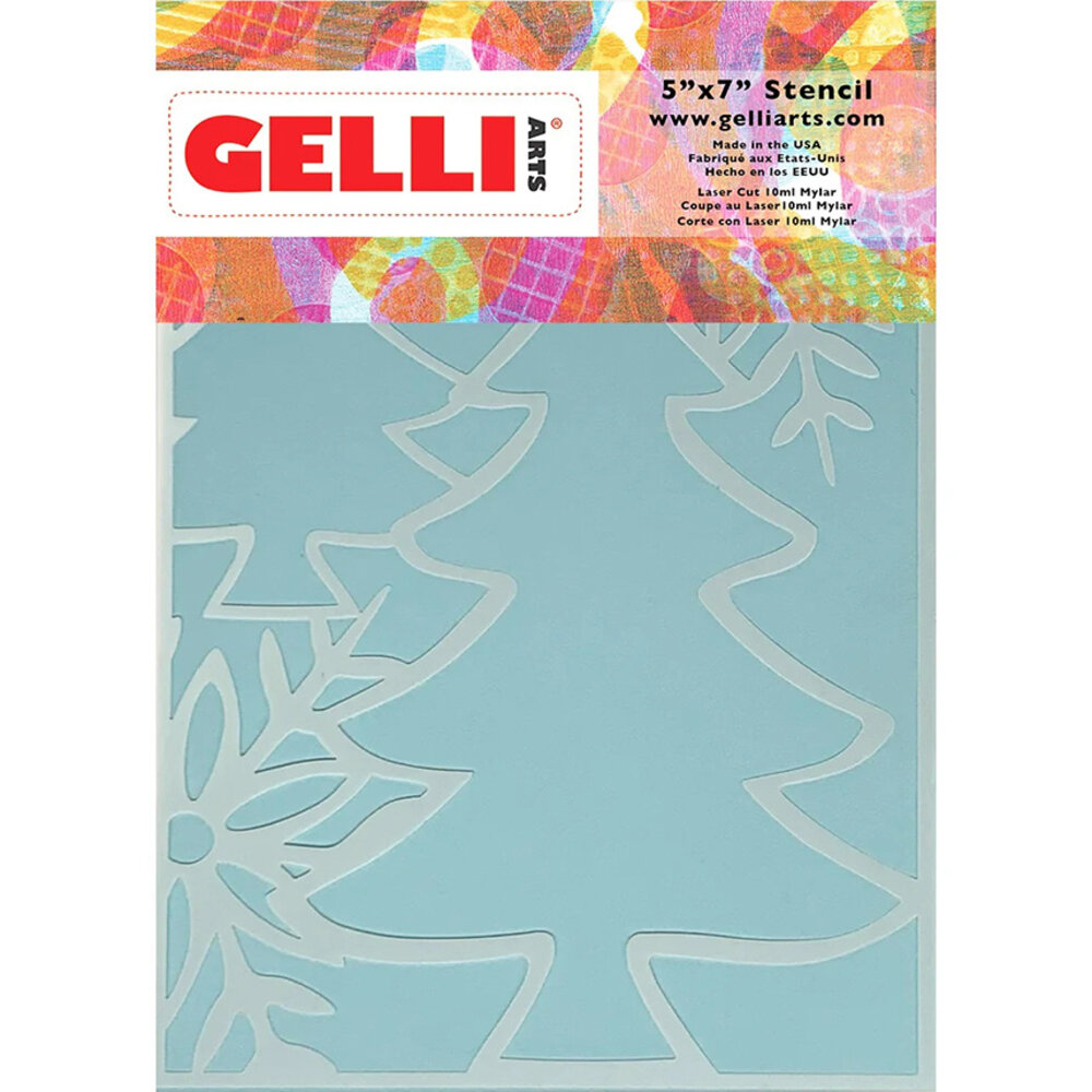 Gelli Arts Holiday Trees 5.25x7.25 Inch Stencil by Giovanna Zara (GELHTS5) Gelli Arts Holiday Trees 5.25x7.25 Inch Stencil by Giovanna Zara (GELHTS5)
