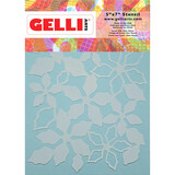 Gelli Arts Poinsettia 5.25x7.25 Inch Stencil by Giovanna Zara (GELPS5)