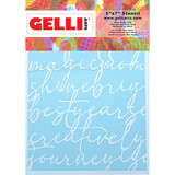 Gelli Arts Script 5.25x7.25 Inch Stencil by Giovanna Zara (GELSS5)