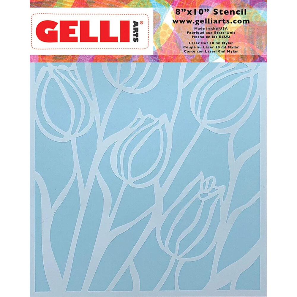 Gelli Arts Tulip 8.25x10.25 Inch Stencil by Giovanna Zara (GELTS8) Gelli Arts Tulip 8.25x10.25 Inch Stencil by Giovanna Zara (GELTS8)