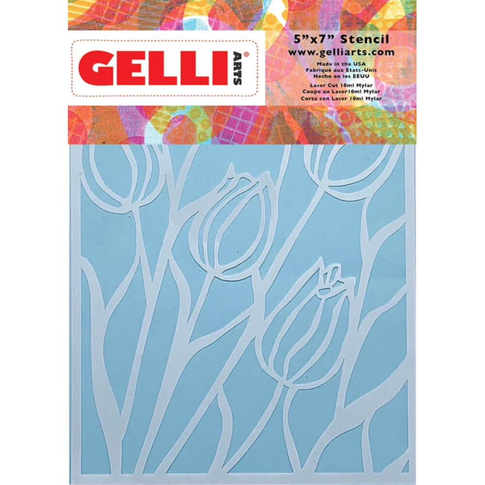 Gelli Arts Tulip Stencil 5.25x7.25 Inch Stencil by Giovanna Zara (GELTS5) Gelli Arts Tulip Stencil 5.25x7.25 Inch Stencil by Giovanna Zara (GELTS5)