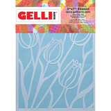Gelli Arts Tulip Stencil 5.25x7.25 Inch Stencil by Giovanna Zara (GELTS5)