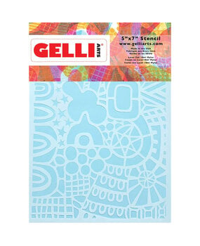 Gelli Arts Wonderland 5.25x7.25 Inch Stencil by Marsha Valk (GELWS5)