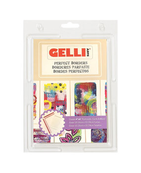 Gelli Arts Perfect Borders Combo 3x5 Inch Plate + Mini Tool for 4x6 Inch Cards (GELPB4)