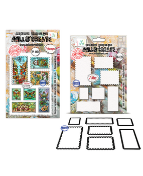 Aall and Create Postcards of Cheer A5 Stamps & Dies Joyful Cutouts by Autour De Mwa & Co (AALL-STMD-002)