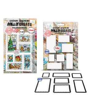 Aall and Create Postcards of Cheer A5 Stamps & Dies Wishful Cutouts by Autour De Mwa & Co (AALL-STMD-003)