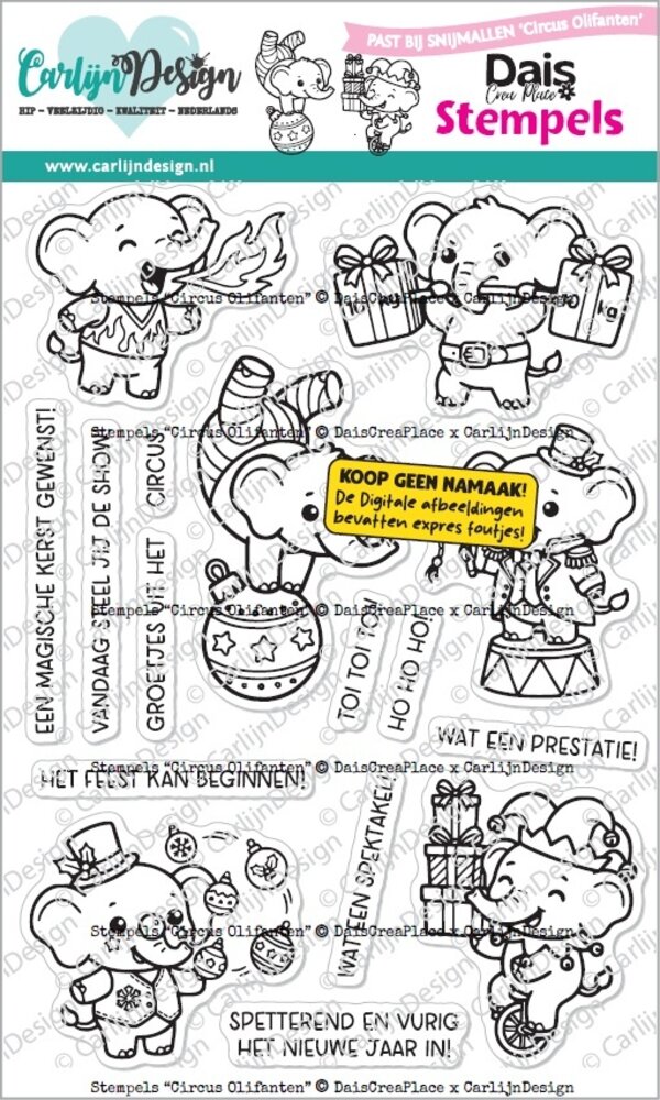 CarlijnDesign Stempels Circus Olifanten by DaisCreaPlace (CDST-0187) CarlijnDesign Stempels Circus Olifanten by DaisCreaPlace (CDST-0187)