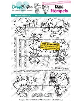 CarlijnDesign Stempels Circus Olifanten by DaisCreaPlace (CDST-0187)