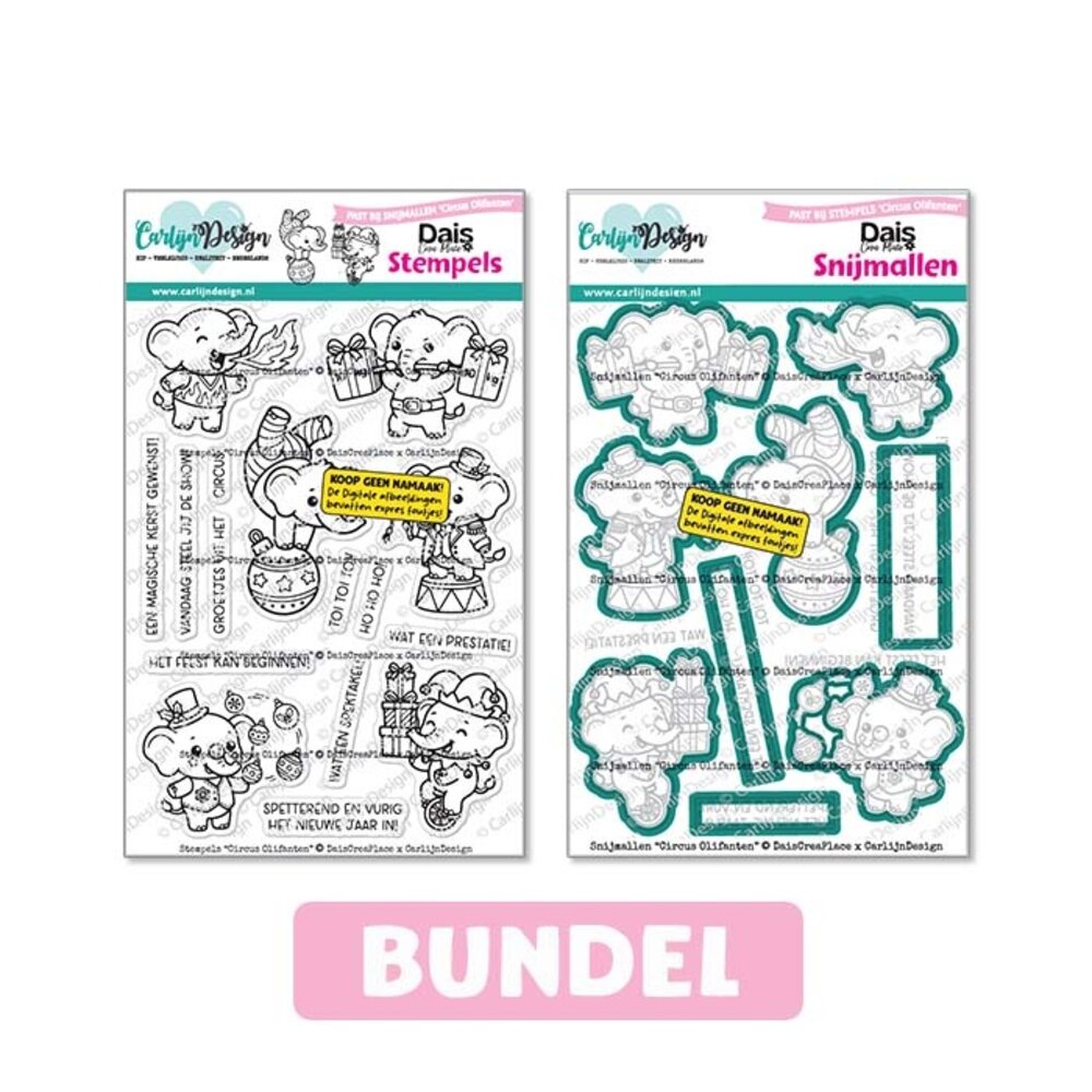 CarlijnDesign Clear Stamps & Dies Circus Olifanten by DaisCreaPlace (CDBD-0001) CarlijnDesign Clear Stamps & Dies Circus Olifanten by DaisCreaPlace (CDBD-0001)