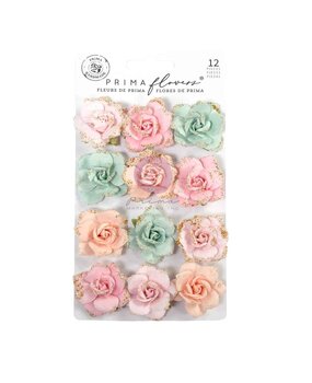 Prima Marketing Christmas Blush Flowers Sparkling Holiday (16pcs) by Frank Garcia (686314)