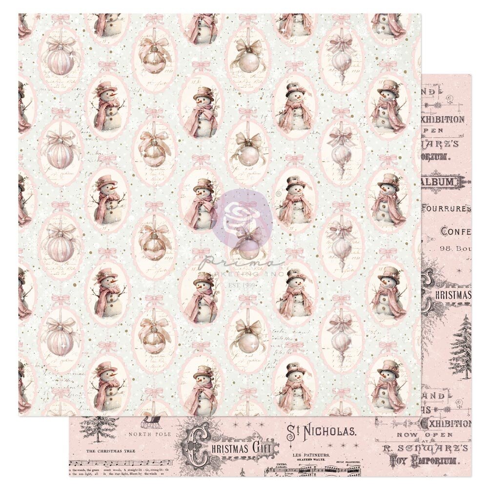 Prima Marketing Christmas Blush 8x8 Inch Paper Pad by Frank Garcia (982560)