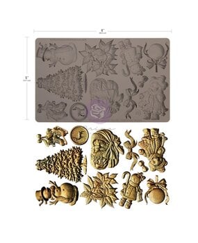 Prima Marketing Christmas Blush 5x8 Inch Silicone Mould by Frank Garcia (982638)