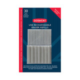 Derwent Slim and Normal Replacement Erasers for USB Rechargable Eraser (15+15pcs) (DAC2305811)