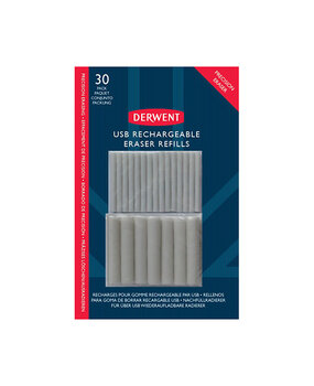Derwent Slim and Normal Replacement Erasers for USB Rechargable Eraser (15+15pcs) (DAC2305811)
