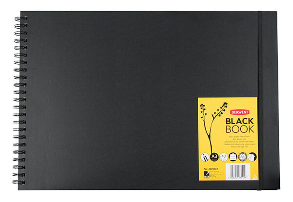 Derwent Black Book A3 Landscape 200 g/m2 (DPA2300381)