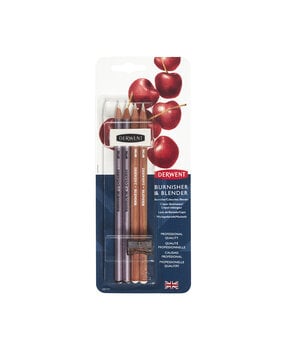 Derwent Blender and Burnisher Blister with 2 Blenders and 2 Burnisher Pencils (DBB2301774)