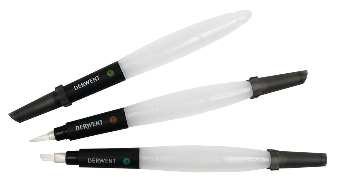 Derwent Waterbrush Set of 3: Fine, Medium and Chisel (DWB2301975) Derwent Waterbrush Set of 3: Fine, Medium and Chisel (DWB2301975)