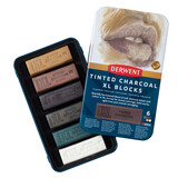 Derwent Tinted Charcoal XL Block Tin of 6 Blocks (DXC2306177)