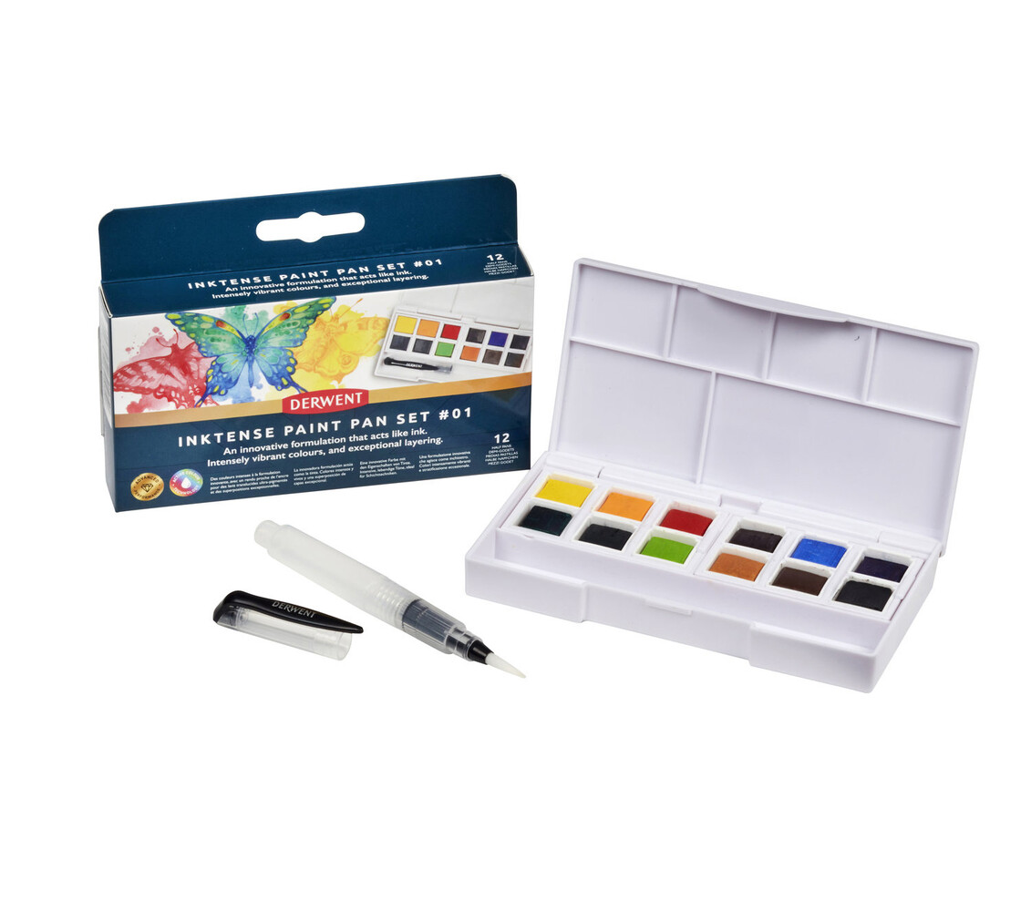 Derwent Inktense Paint Pan Set 1 with 12 Pans (DIB2306243) Derwent Inktense Paint Pan Set 1 with 12 Pans (DIB2306243)