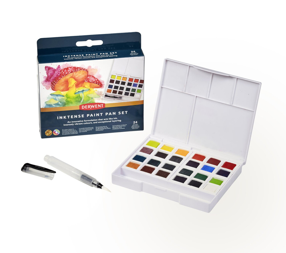 Derwent Inktense Paint Pan Set with 24 Pans (DIB2306318) Derwent Inktense Paint Pan Set with 24 Pans (DIB2306318)
