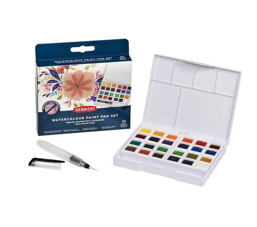 Derwent Watercolour Paint Pan Set with 24 Pans (DWP2306260) Derwent Watercolour Paint Pan Set with 24 Pans (DWP2306260)