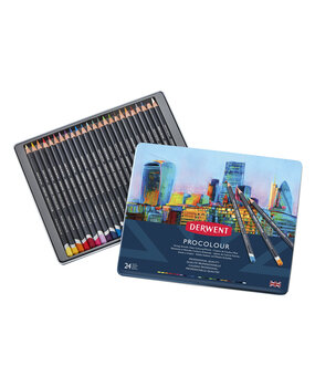 Derwent Procolour Pencil Tin of 24 Pencils (DPR2302506)