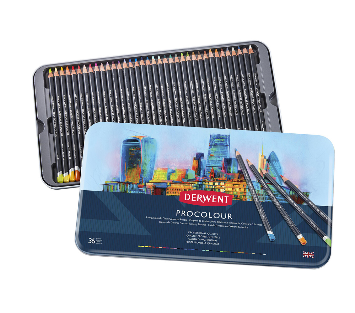 Derwent Procolour Pencil Tin of 36 Pencils (DPR2302507) Derwent Procolour Pencil Tin of 36 Pencils (DPR2302507)