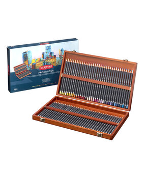 Derwent Procolour Wooden Box with 72 Pencils (DPR2302524)