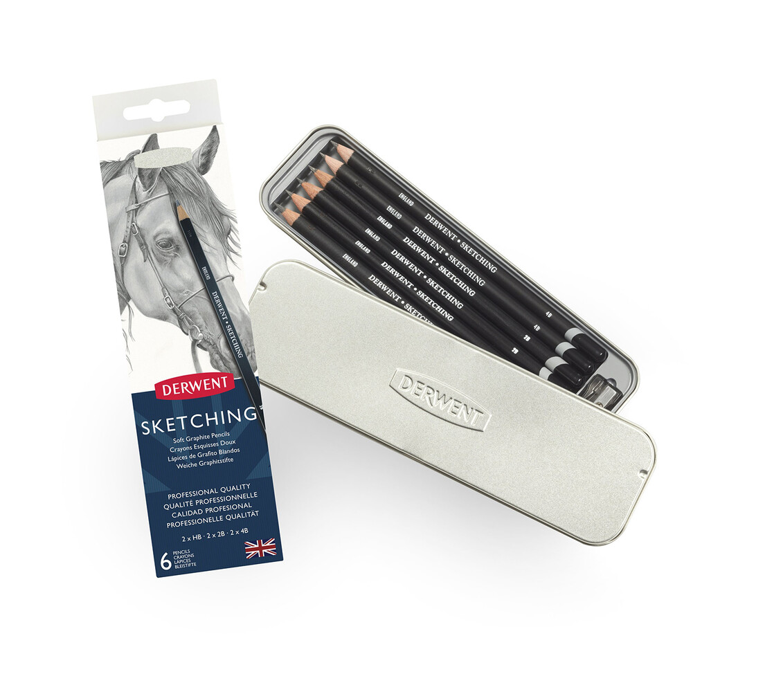 Derwent Sketching Pencils Tin of 6 Pencils (DSK0700836) Derwent Sketching Pencils Tin of 6 Pencils (DSK0700836)
