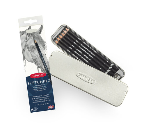 Derwent Sketching Pencils Tin of 6 Pencils (DSK0700836) Derwent Sketching Pencils Tin of 6 Pencils (DSK0700836)