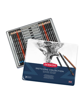 Derwent Sketching Pencils Collection Tin of 24 Pencils (DSK34306)
