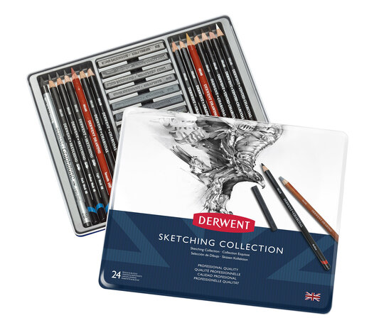 Derwent Sketching Pencils Collection Tin of 24 Pencils (DSK34306) Derwent Sketching Pencils Collection Tin of 24 Pencils (DSK34306)