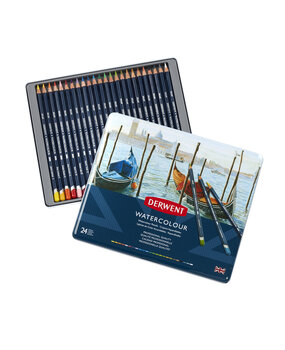 Derwent Watercolour Pencil Tin of 24 Pencils (DWP32883)