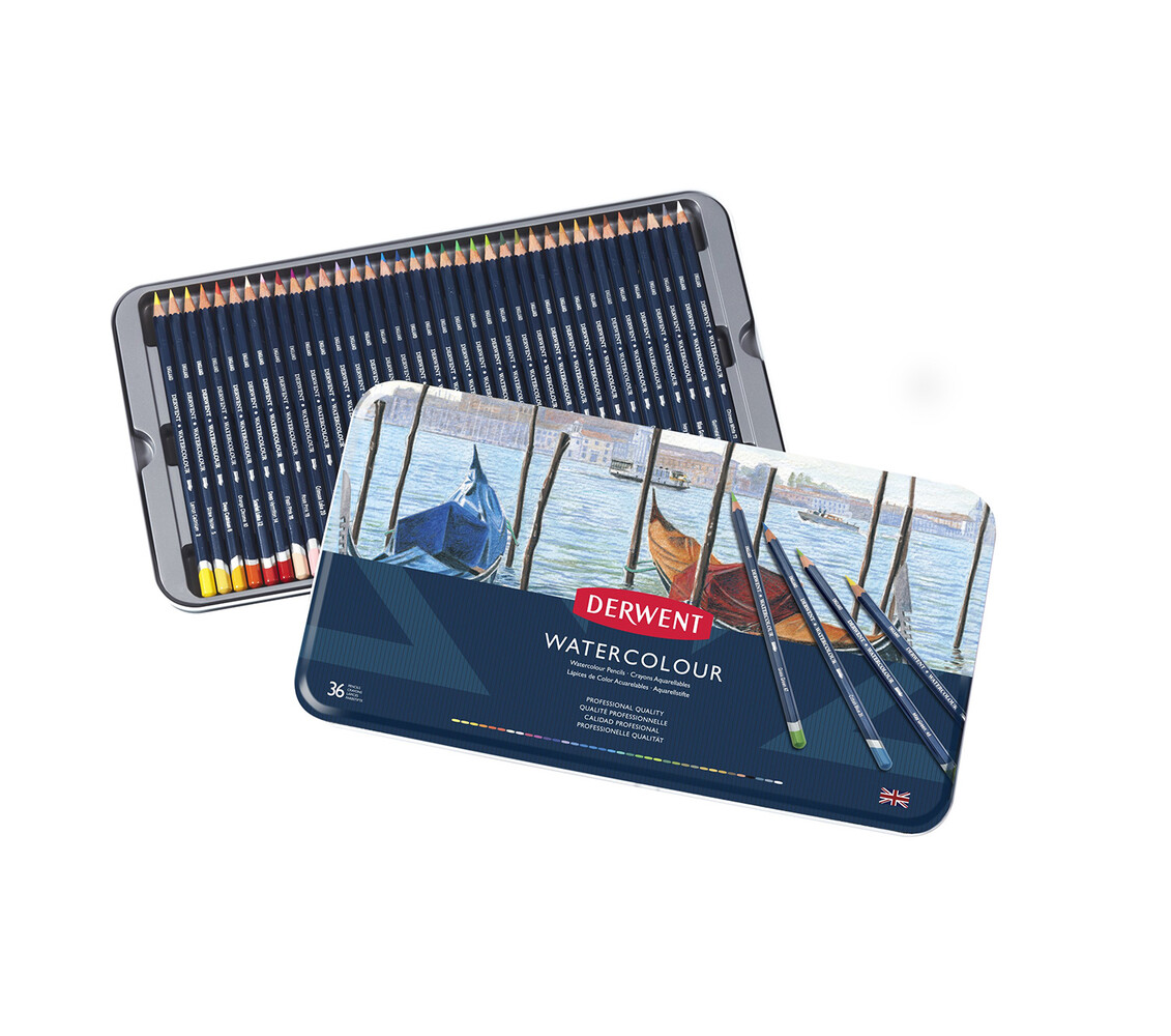Derwent Watercolour Pencil Tin of 36 Pencils (DWP32885) Derwent Watercolour Pencil Tin of 36 Pencils (DWP32885)