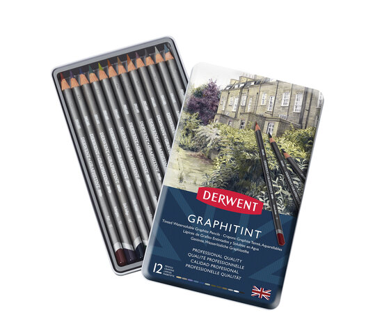 Derwent Graphitint Pencil Tin of 12 Pencils (DGT0700802) Derwent Graphitint Pencil Tin of 12 Pencils (DGT0700802)