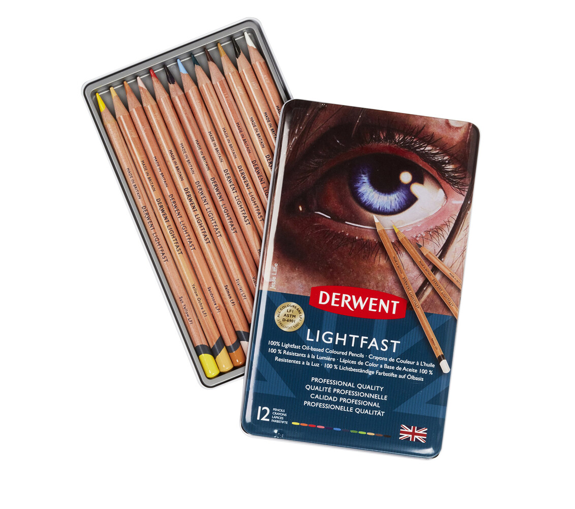Derwent Lightfast Pencil Tin of 12 Pencils (DLI2302719) Derwent Lightfast Pencil Tin of 12 Pencils (DLI2302719)