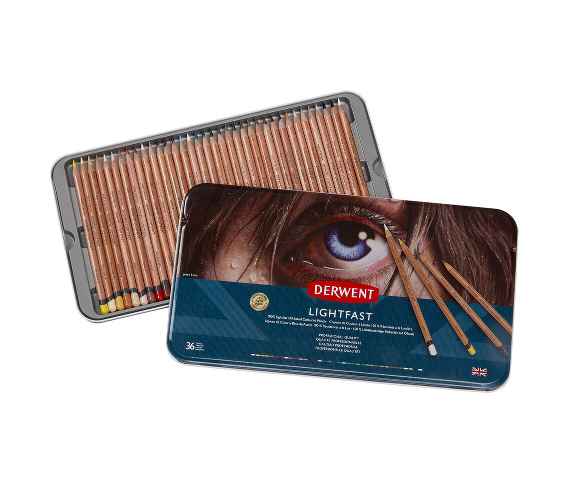 Derwent Lightfast Pencil Tin of 36 Pencils (DLI2302721) Derwent Lightfast Pencil Tin of 36 Pencils (DLI2302721)