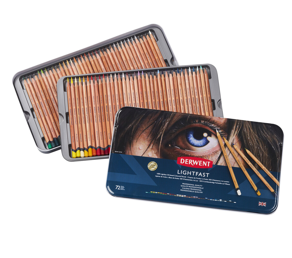 Derwent Lightfast Pencil Tin of 72 Pencils (DLI2302722) Derwent Lightfast Pencil Tin of 72 Pencils (DLI2302722)