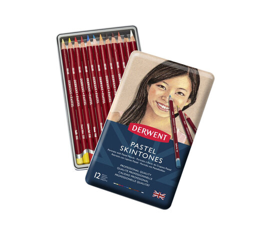 Derwent Pastel Pencil Portrait Tin of 12 Pencils (DPP2300563) Derwent Pastel Pencil Portrait Tin of 12 Pencils (DPP2300563)