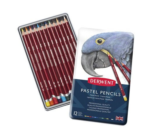 Derwent Pastel Pencil Tin of 12 Pencils (DPP32991) Derwent Pastel Pencil Tin of 12 Pencils (DPP32991)