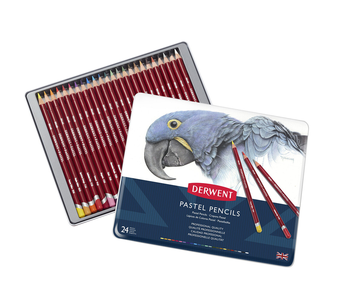 Derwent Pastel Pencil Tin of 24 Pencils (DPP32992) Derwent Pastel Pencil Tin of 24 Pencils (DPP32992)