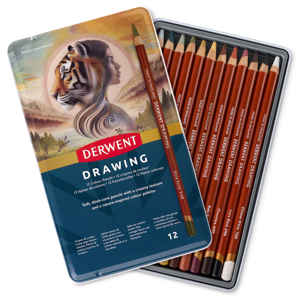 Derwent Drawing Pencil Tin of 12 Pencils (DDP0700671) Derwent Drawing Pencil Tin of 12 Pencils (DDP0700671)