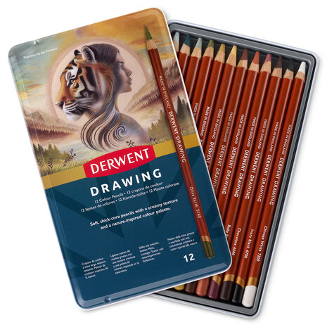 Derwent Drawing Pencil Tin of 12 Pencils (DDP0700671) Derwent Drawing Pencil Tin of 12 Pencils (DDP0700671)