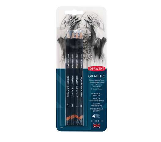 Derwent Graphic Pencil Blister with 4 Medium Pencils (DGP39004) Derwent Graphic Pencil Blister with 4 Medium Pencils (DGP39004)