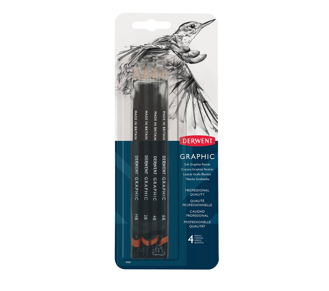 Derwent Graphic Pencil Blister with 4 Soft Pencils (DGP39005) Derwent Graphic Pencil Blister with 4 Soft Pencils (DGP39005)