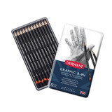 Derwent Graphic Pencil Tin of 12 Hard Pencils (DGP34213)