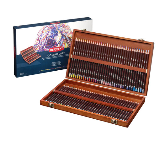 Derwent Coloursoft Pencil Wooden Box with 72 Pencils (DCS0701031) Derwent Coloursoft Pencil Wooden Box with 72 Pencils (DCS0701031)