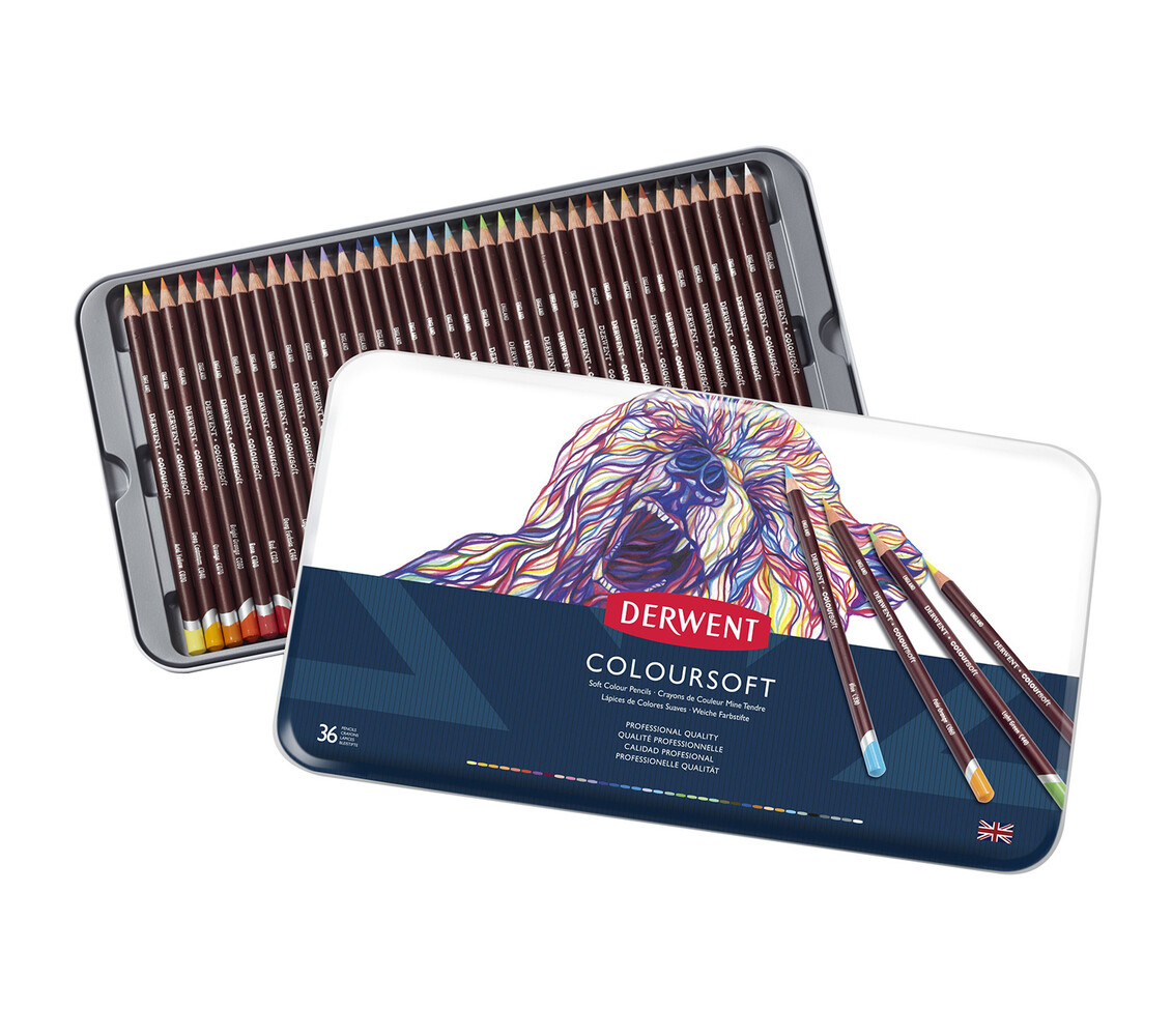 Derwent Coloursoft Pencil Tin of 36 Pencils (DCS0701028) Derwent Coloursoft Pencil Tin of 36 Pencils (DCS0701028)